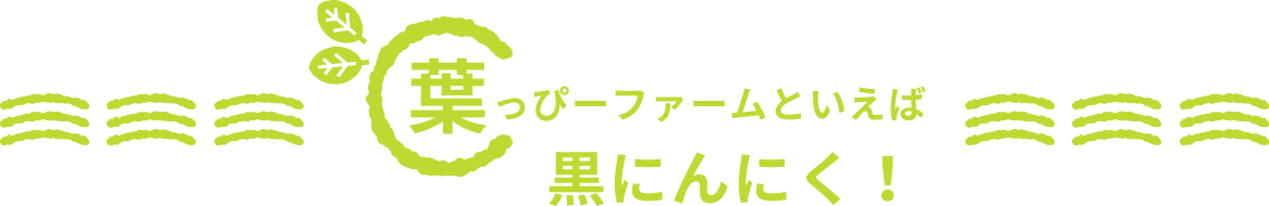 葉っぴーファームといえば黒にんにく